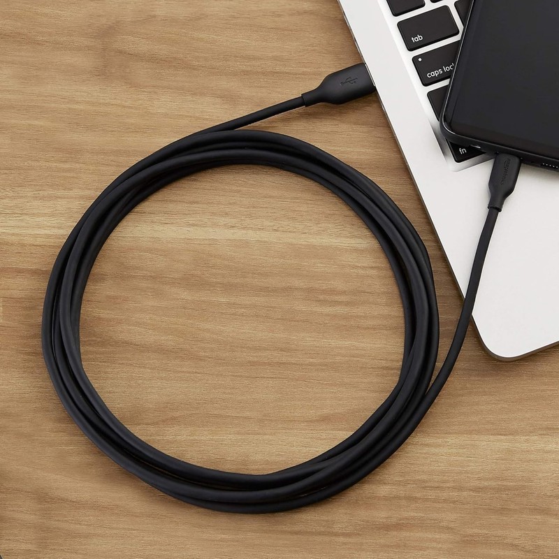 Amazon Basics USB-C to USB-A 2.0 Fast Charger Cable 10 FT Black NEW gallery