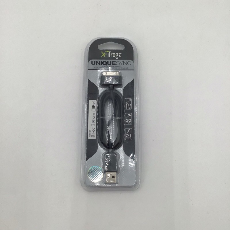 iFrogz UniqueSync USB Cable (Black) Compatible with iPad, iPhone, iPod NEW VTG
