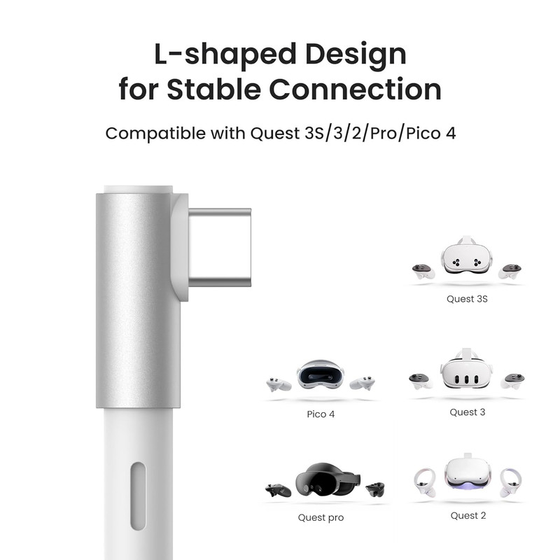 Link Cable with Charging 16FT Compatible with Meta Quest 3S/3/2/Pro/Pico 4 Acces gallery