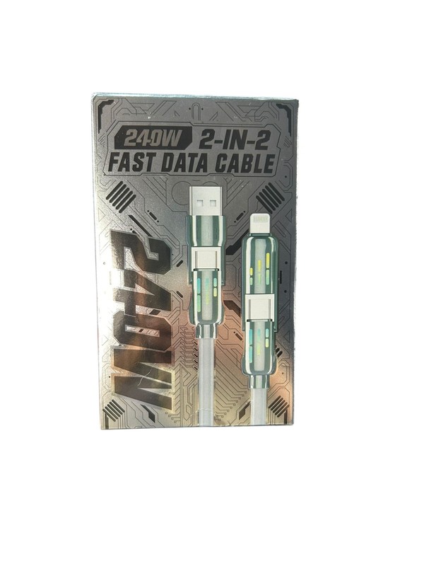 4 in 1 Multi-USB Charging Cable – MAX 240W Fast Charging/With USB A+ Type-C 4ft