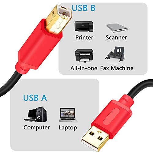 Printer Cable 30Ft, USB 2.0 High Speed Gold-Plated Connectors Printer Scanner... gallery