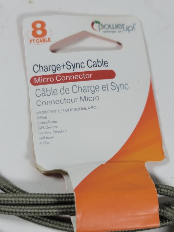 Power up! Charge +Sync 8ft Micro USB Braided Cable - Green gallery