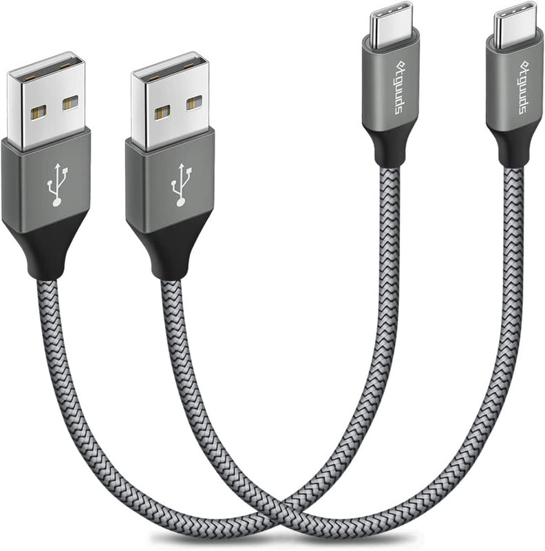 Etguuds USB to USB C Cable 1Ft, 2-Pack Short USB a to Type C Charger Cord Fast gallery