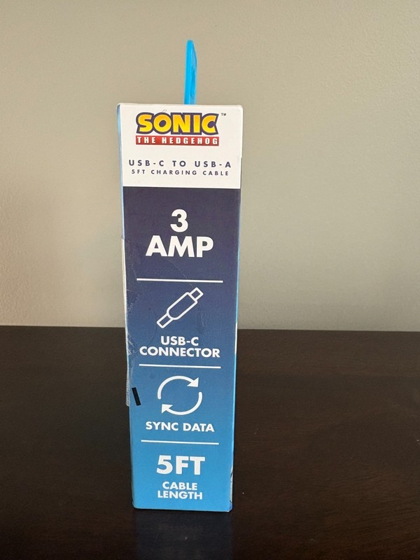 NEW Sonic The Hedgehog KNUCKLES USB-A to USB-C 5ft Charging Cable gallery