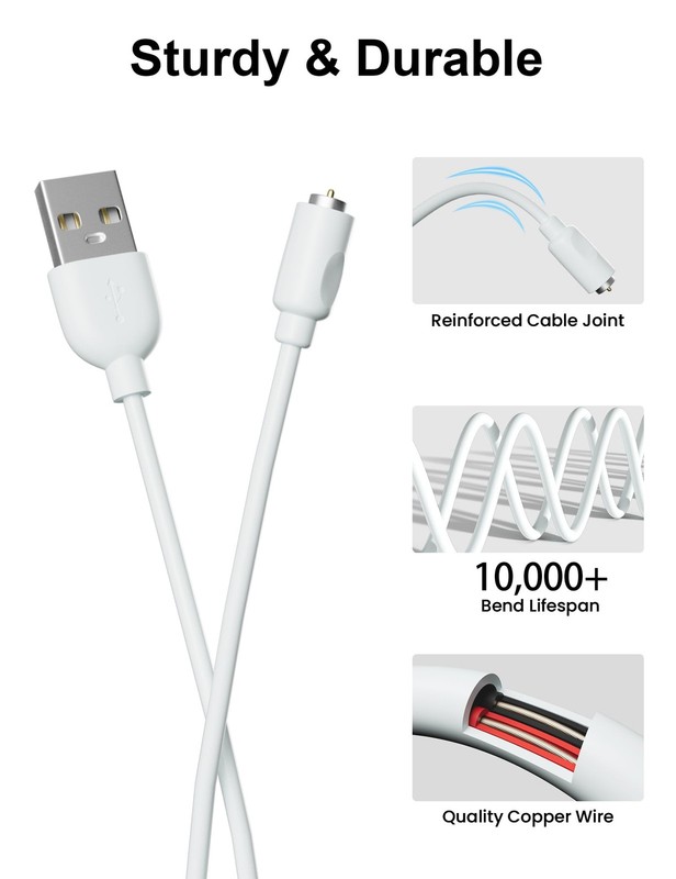 Magnetic USB Charger Cable Replacement DC Charging Cord(2.6Ft/0.8M) gallery