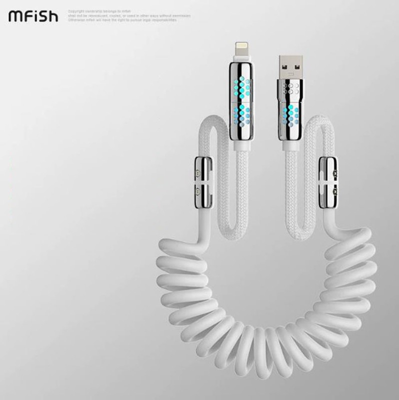 MFiSh 240W 4in1 Portable Retractable Car Fast Charging Cable 1.6M For iPhone 17 gallery