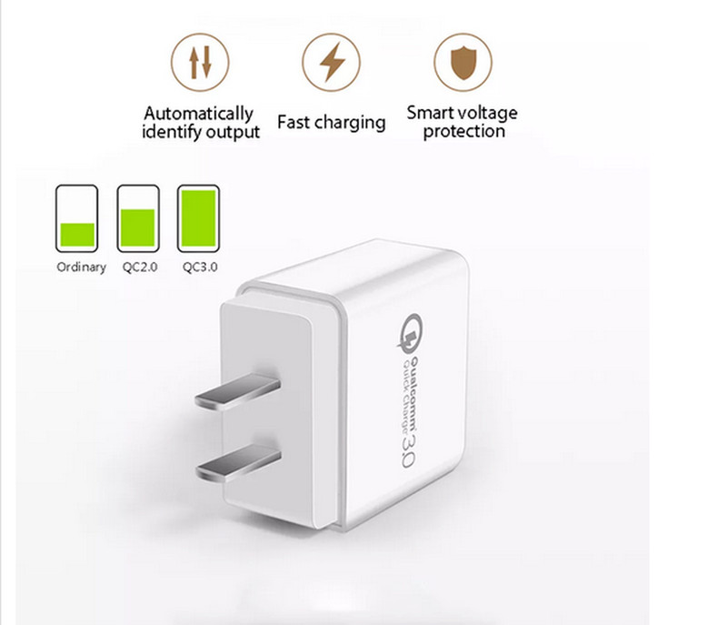 QC3.0 Fast Charger Lot USB Wall Power Adapter US PLUG 3 Port For iPhone Samsung gallery