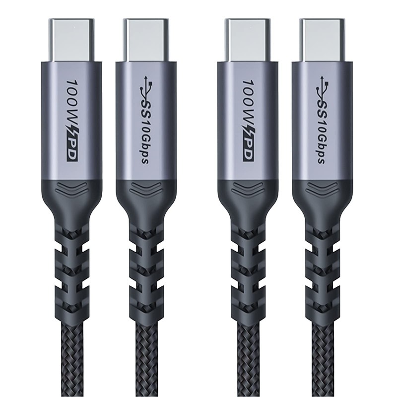 SUMPK USB C to USB C 6ft 2 Packs, 100W C to C Fast Charging Cable, Type C 3.1…