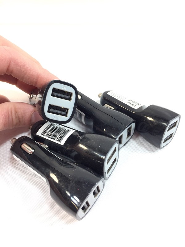 (5) Gear Up Black Car Dual Usb Adapter Outlet Charge Cigarette DC
