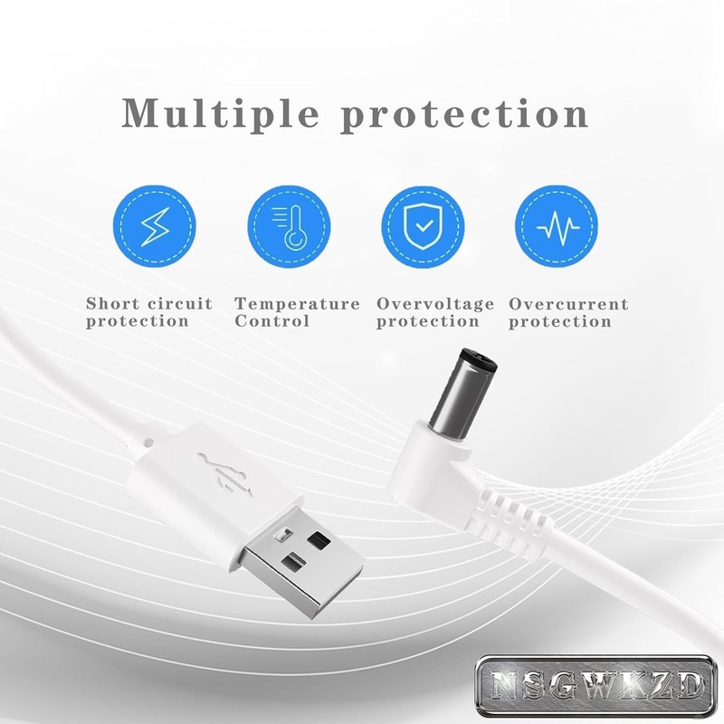 Lighted Makeup Mirror Charger Cable - USB to DC 5.5mm x 2.5mm / 2.1mm Barrel ... gallery