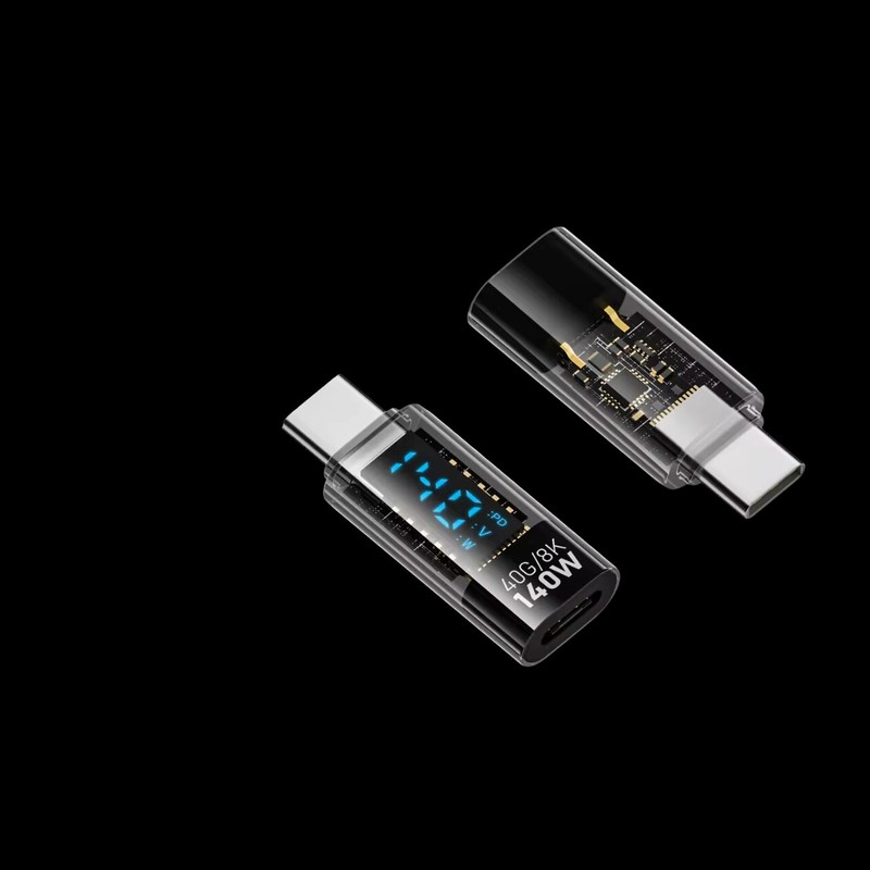 140W 40Gbps 8K USB C Adapter PD3.1 LED Type C Connector for iPhone MacBook gallery