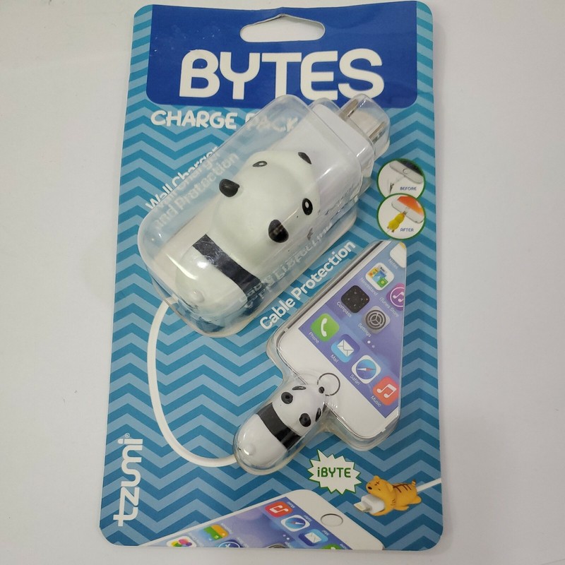Tzumi 6656 Cord Bytes Cable Protectors Charge Pack Panda [New ]