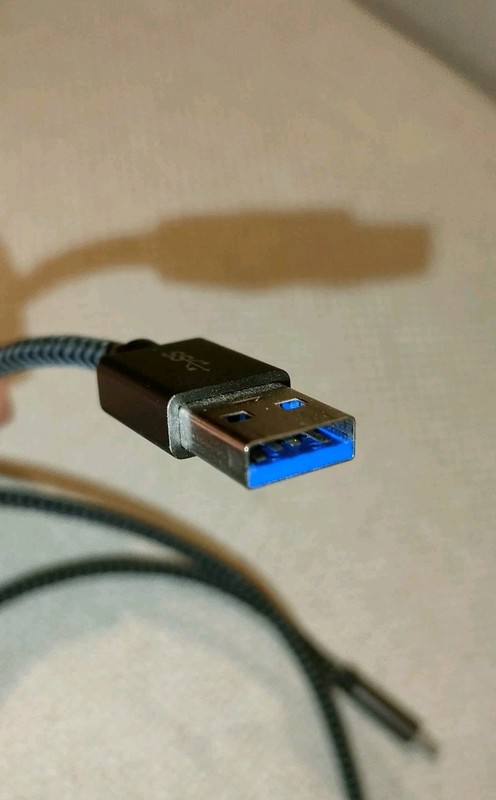 USB Type C Cable – Rampow – Grey Nylon Fast Charge 1m
