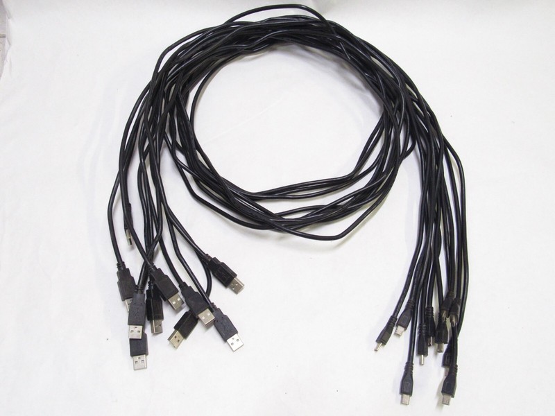 10 PACK USB Type-A to Micro Type-B 2.0 Cable- 5- Pin, 28/24AWG, 6 FT