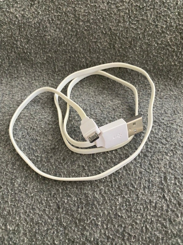 Micro-USB Connector Flat Cable - White, 26 inch length gallery
