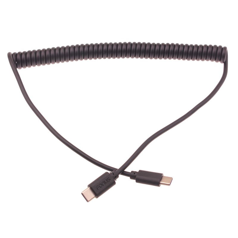 For Samsung Galaxy A33 A53 A73 – COILED CABLE USB-C TO TYPE-C FAST CHARGER CORD