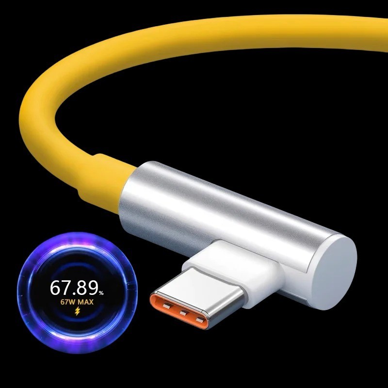 67W USB A to USB C Fast Charging Cable 6A for Xiaomi Redmi POCO Samsung Huawei