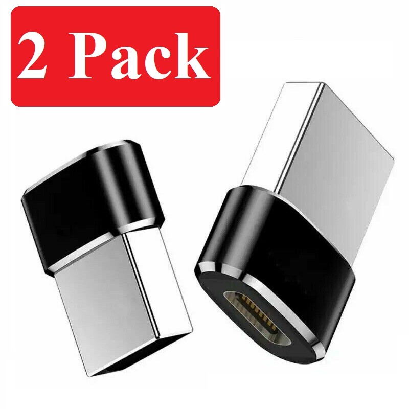 2 PACK USB C 3.1 Type C Female to USB 3.0 Type A Male Port Converter Adapter BLK gallery