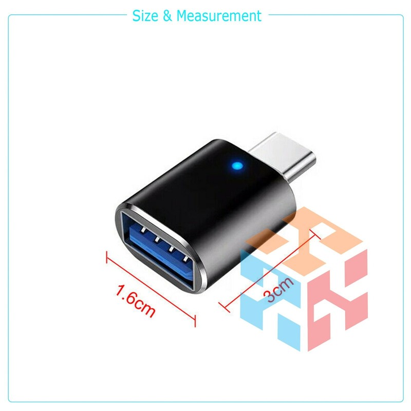 LED USB-C 3.1 Male to USB A Female Adapter Converter OTG Type C Android Phone gallery