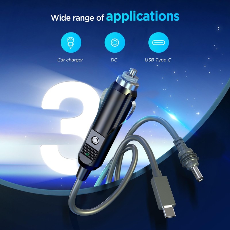 3 in 1 Starlink Mini Cable 10FT/ 3M, High-Speed USB C/Car Charger/DC to DC Re... gallery