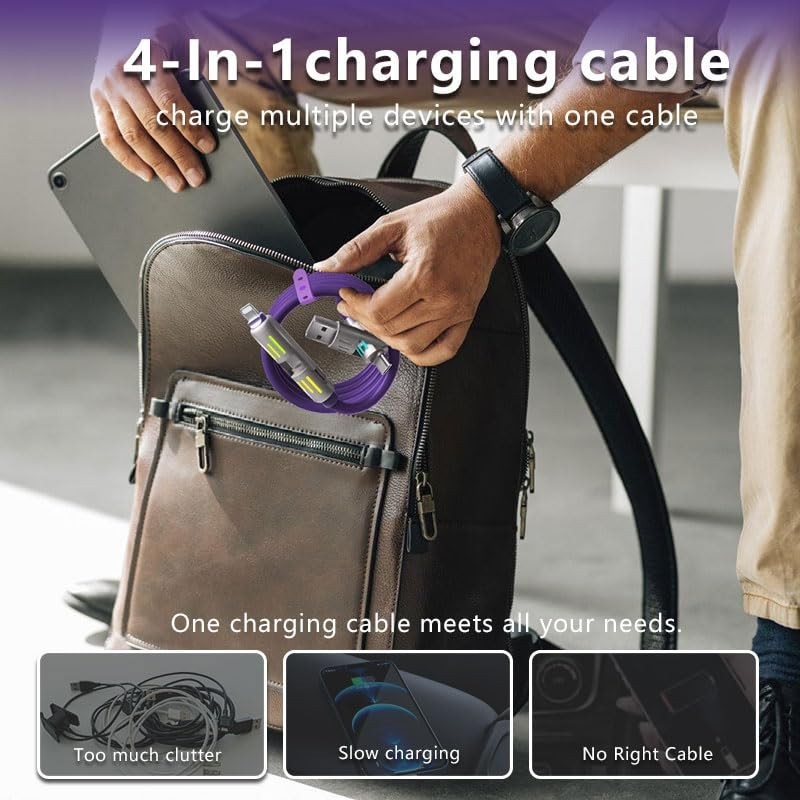 4-in-1 USB C Multi Charger - 240W, 480Mbps, Compatible with iPhone and Samsung gallery