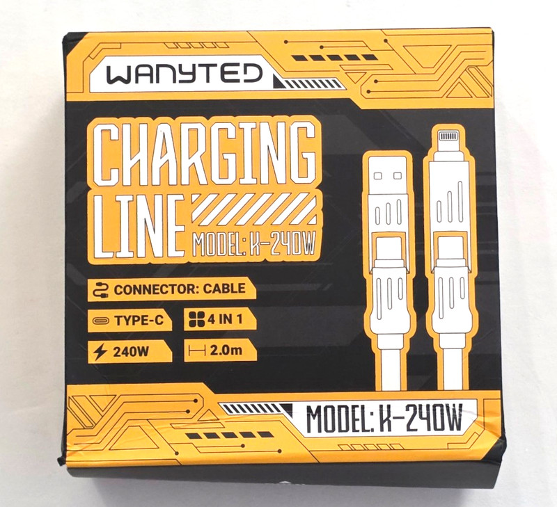 Wanyted Charging Line 4 In 1 Connector Cable 240w Charger Type-C