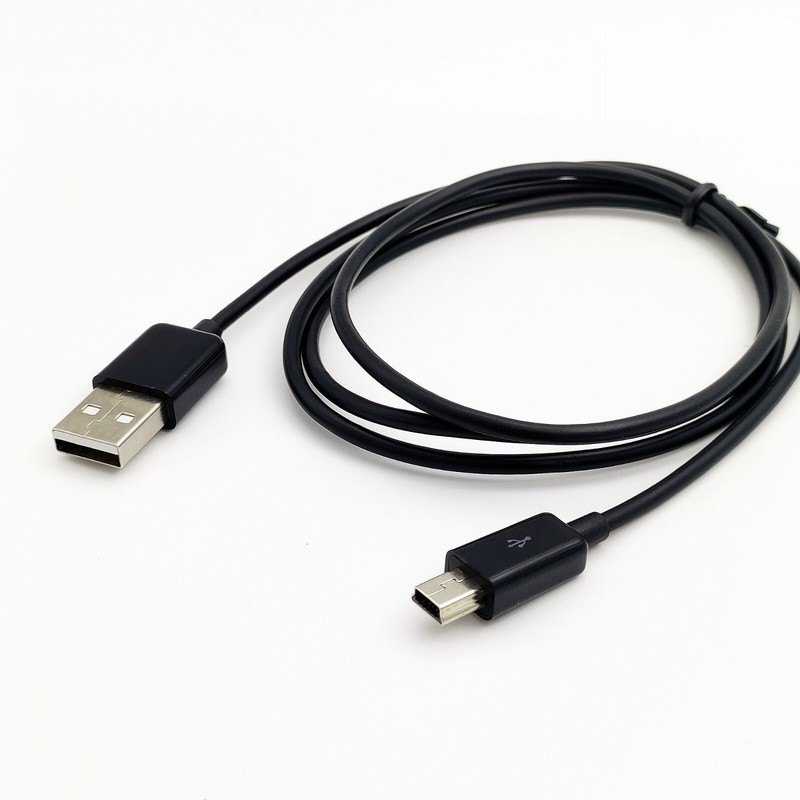 2PACK 1M/3FT USB 2.0 Type A to Mini 5PIN Cable Data Charging Cord Black /White gallery
