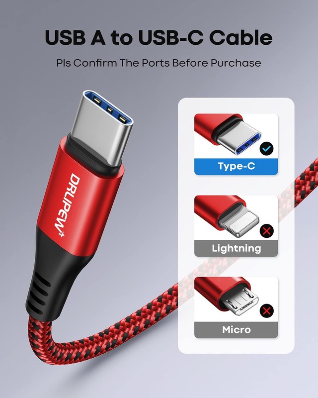 USB Cable 10 ft 3Pack, Extra Long USB A to USB Cable 10ft Braided Fast Chargi... gallery