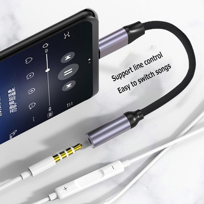 1/2 Pack USB C to 3.5mm Audio Adapter Type C to Headphone Aux Jack Dongle Cable gallery