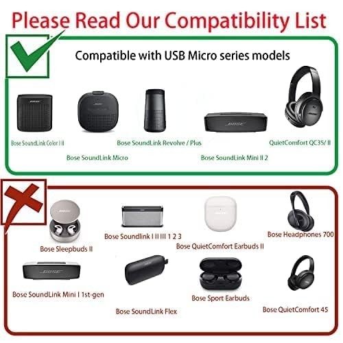 Micro USB Charger with Bose SoundLink Color II/2, SoundLink Mini II/2, SoundL... gallery