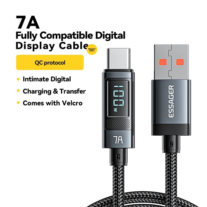 Essager 7A USB Type C Charger Cable 100W USB Fast Charging Wire Cord For Samsung gallery