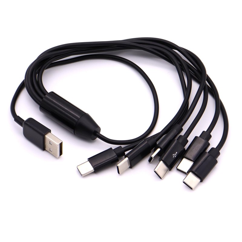 USB A to Splitter Cable, USB A 2.0 to 6 USB 3.1 Date Charing Charger Cable Wi... gallery