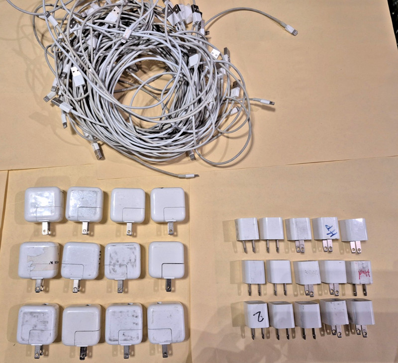 Apple Fast Charger 20W Cable and Power Adapter-27 Lots-Good Condition-FREE SHIPN