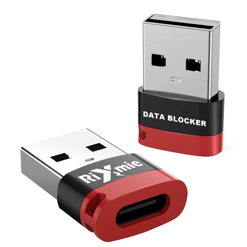 USB-C Female to USB-A Data Blocker (2-Pack) 2025 New | 100% Elimination of Da…
