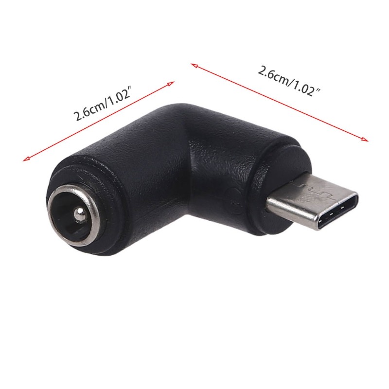 5.5x2.1mm Elbow Female to USB C Type C Male Adapter for Cellphone Tablet PC gallery