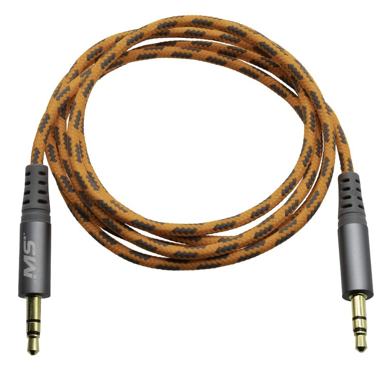 Mobilespec Shield MBSHV0403 Hivis 4ft Aux Cable Orange