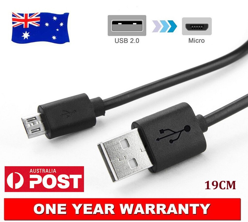 2x Short USB Data Sync Power Charger Adapter Cable Cord For Mobile Phone Lead AU