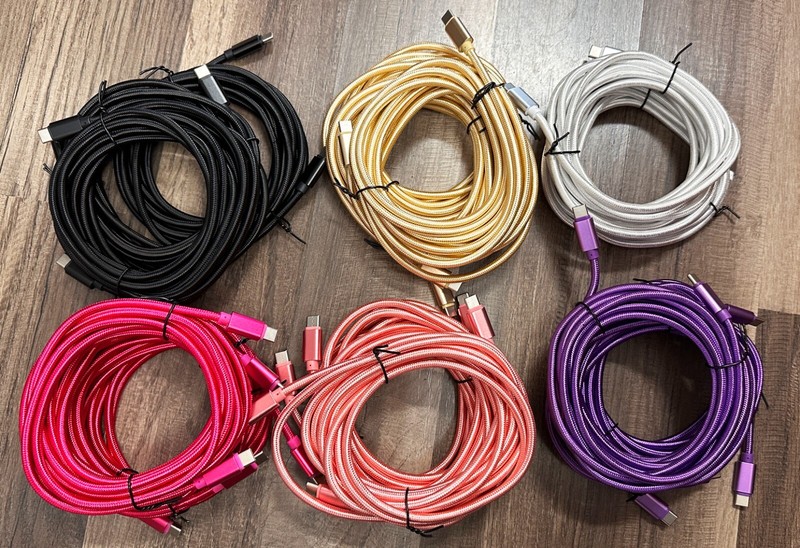 3 Pack 10FT USB-C to USB-C Cable Fast Charge Type C Charging Cord Charger Rapid