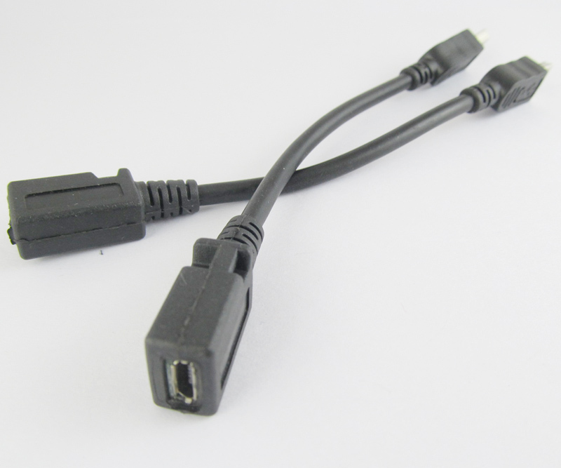 4pcs USB Mini 5pin A Male To Micro 5pin B Female Jack USB Adapter Cable 12cm gallery