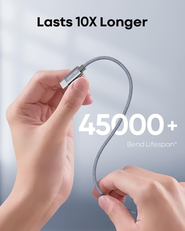 40ft Extra Long USB-C to USB-A 2.0 Cable - Durable Double Nylon Braided Charg... gallery