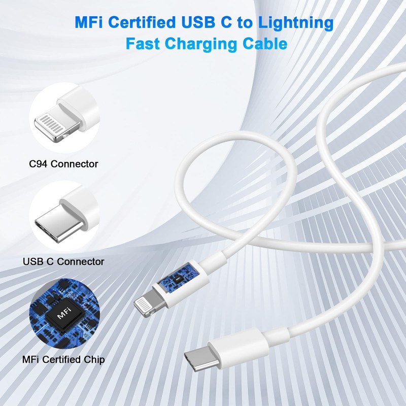 MFi Certified iPhone Charger Lightning Cable 10FT 2 Pack USB Charging Cord gallery