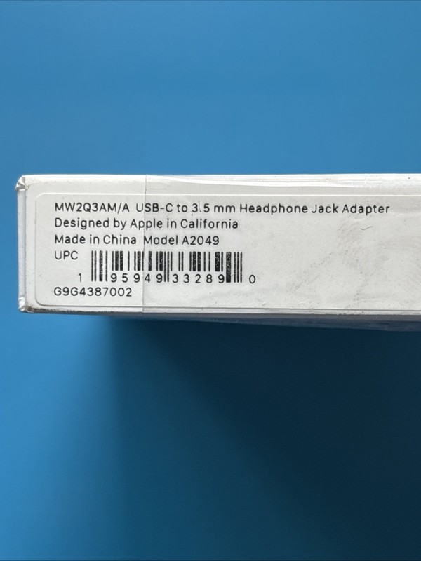 Apple USBC to Headphone Jack Adapter MW2Q3AM/A- A2049 3.5mm- OEM Original - New gallery