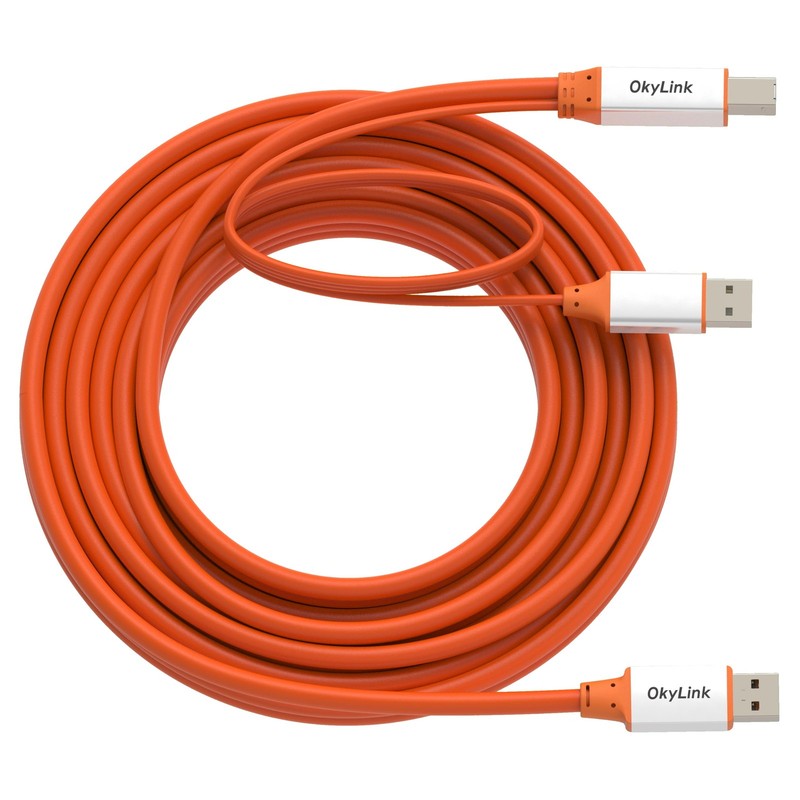 OkyLink USB 3.2 Gen 2 Active A to B Printer Cable 25ft (8m) - High-Speed 10Gb... gallery