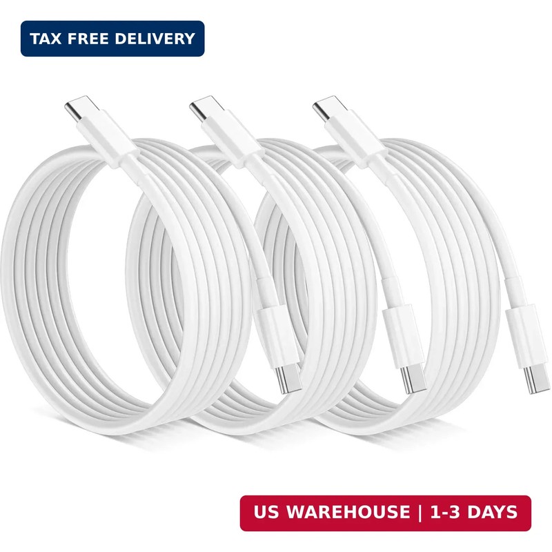 QZIIW USB C to USB C Cable, 240W Fast Charging [6/6/6FT 3-Pack] Type C Charger C