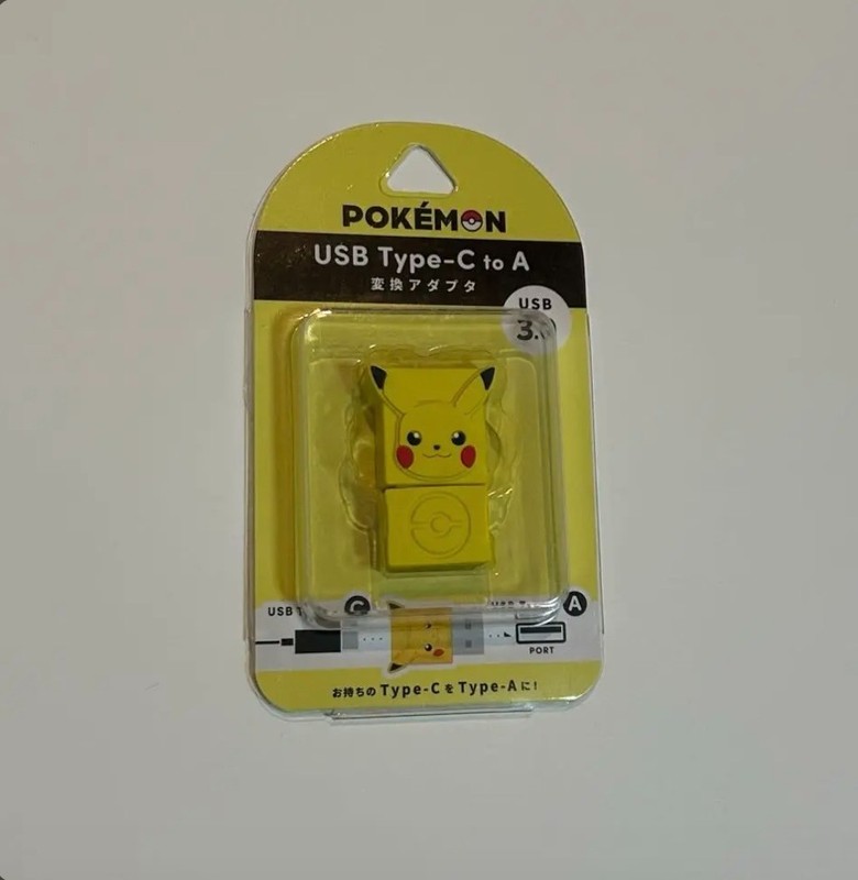 ⚡【NEW】Pokémon Pikachu USB-A to USB-C Adapter – Charging & Data Transfer