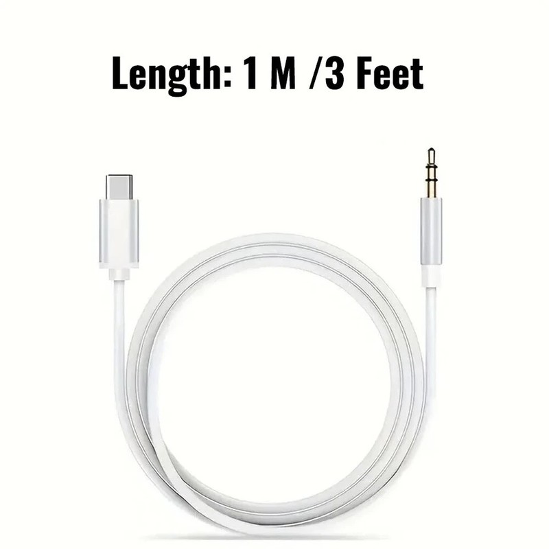 Type C to Aux Cable USB Type-C Male To 3.5mm Cord Car AUX Music Audio Adapter gallery