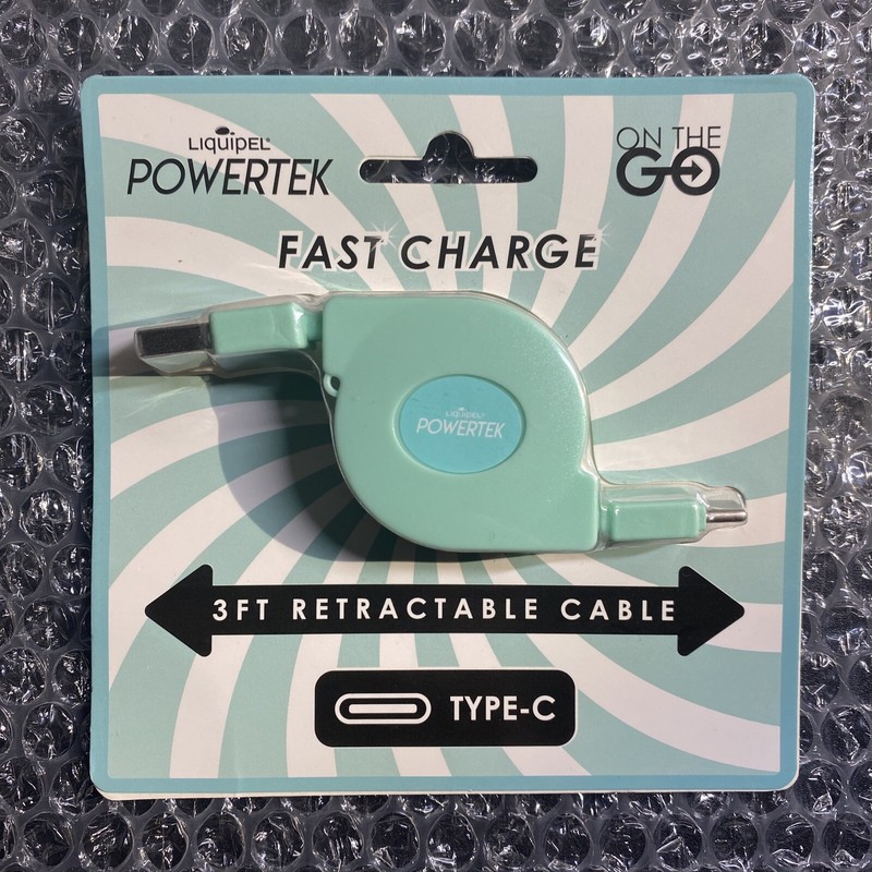 USB Type-C Recharger Cable – 3ft Fast Charge Retractable and Anti-tangle cable