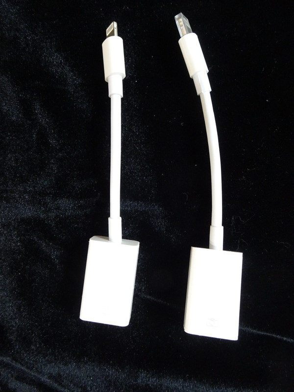 Lot of 2 USB-A to Iightning adapter dongle USB microphones to iPhone/iPad gallery