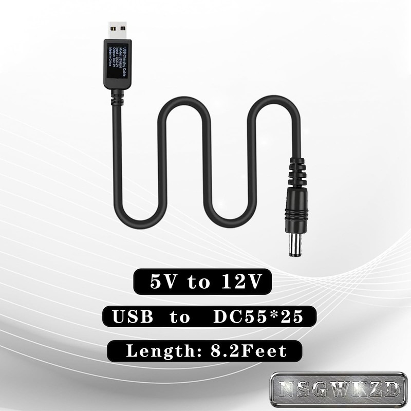 USB 5V to DC 12V Voltage Step Up Converter Boost Cable for Powering Baby Car ... gallery