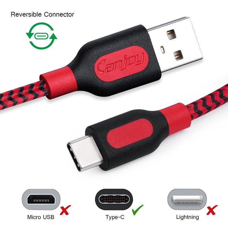 USB Type C Cable, 3 Pack 10ft Braided Type C Charger Fast Charging Cord Compa... gallery